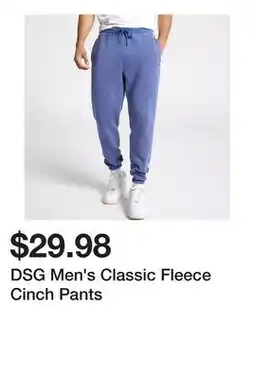 Dick's Sporting Goods DSG Men's Classic Fleece Cinch Pants offer