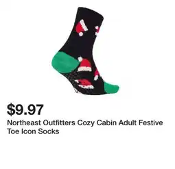 Dick's Sporting Goods Northeast Outfitters Cozy Cabin Adult Festive Toe Icon Socks offer