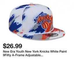 Dick's Sporting Goods New Era Youth New York Knicks White Paint 9Fifty A-Frame Adjustable Hat offer
