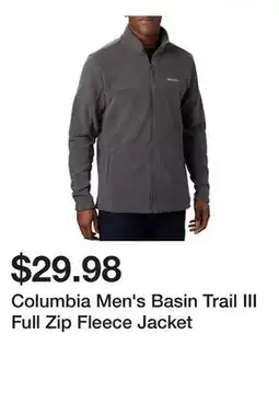 Dick's Sporting Goods Columbia Men's Basin Trail III Full Zip Fleece Jacket offer