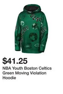 Dick's Sporting Goods NBA Youth Boston Celtics Green Moving Violation Hoodie offer