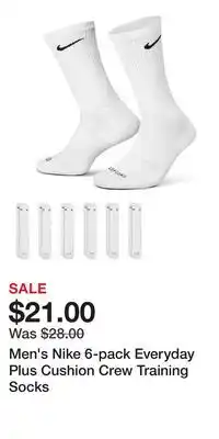 Kohl's Men's Nike 6-pack Everyday Plus Cushion Crew Training Socks offer