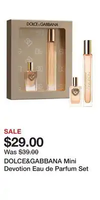 Kohl's DOLCE&GABBANA Mini Devotion Eau de Parfum Set offer