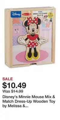 Kohl's Disney's Minnie Mouse Mix & Match Dress-Up Wooden Toy by Melissa & Doug offer