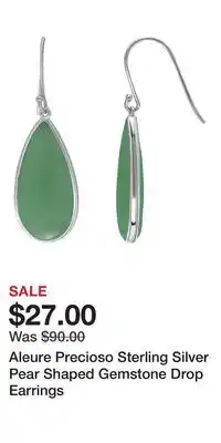 Kohl's Aleure Precioso Sterling Silver Pear Shaped Gemstone Drop Earrings offer