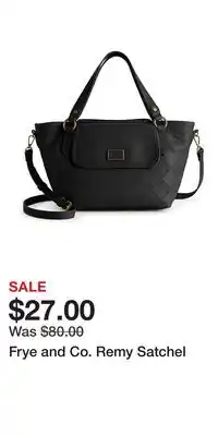 Kohl's Frye and Co. Remy Satchel offer