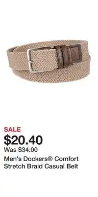Kohl's Men's Dockers Comfort Stretch Braid Casual Belt offer