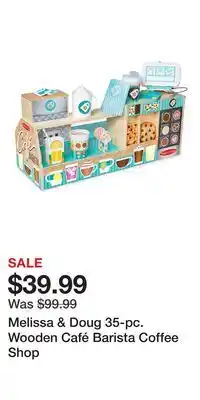 Kohl's Melissa & Doug 35-pc. Wooden Café Barista Coffee Shop offer