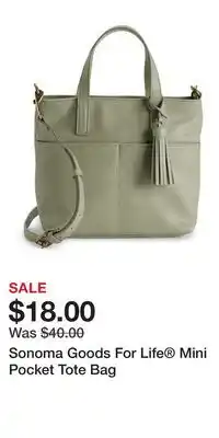 Kohl's Sonoma Goods For Life Mini Pocket Tote Bag offer
