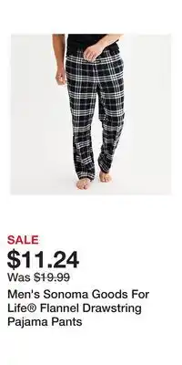 Kohl's Men's Sonoma Goods For Life Flannel Drawstring Pajama Pants offer