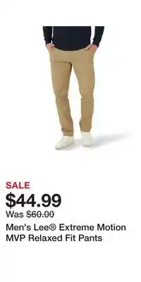 Kohl's Men's Lee Extreme Motion MVP Relaxed Fit Pants offer