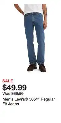 Kohl's Men's Levi's 505 Regular Fit Jeans offer