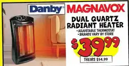 Ollie's MAGNAVOX Danby DUAL QUARTZ RADIANT HEATER offer