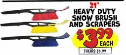 Ollie's 21 HEAVY DUTY SNOW BRUSH AND SCRAPERS offer