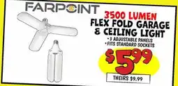Ollie's 3500 LUMEN FLEX FOLD GARAGE & CEILING LIGHT offer