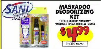 Ollie's MASKADOO DEODORIZING KIT offer