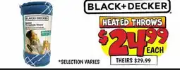 Ollie's BLACK + DECKER HEATED THROWS offer