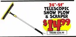 Ollie's 34-51 TELESCOPIC SNOW PLOW & SCRAPER offer
