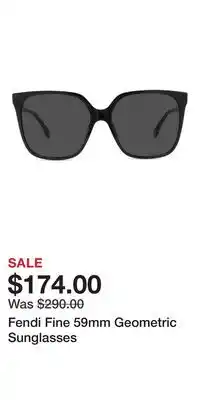 Nordstrom Fendi Fine 59mm Geometric Sunglasses offer