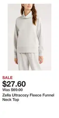 Nordstrom Zella Ultracozy Fleece Funnel Neck Top offer