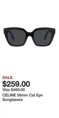Nordstrom CELINE 56mm Cat Eye Sunglasses offer