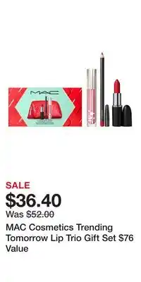Nordstrom MAC Cosmetics Trending Tomorrow Lip Trio Gift Set $76 Value offer