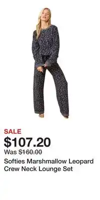 Nordstrom Softies Marshmallow Leopard Crew Neck Lounge Set offer