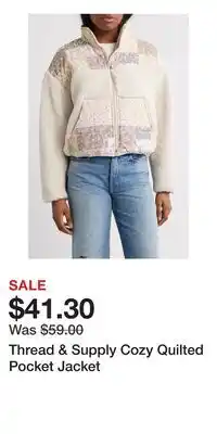 Nordstrom Thread & Supply Cozy Quilted Pocket Jacket offer