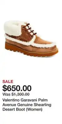 Nordstrom Valentino Garavani Palm Avenue Genuine Shearling Desert Boot (Women) offer