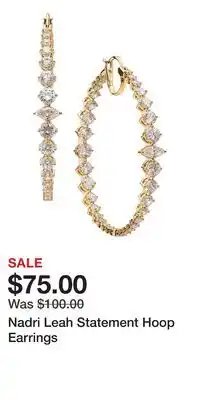 Nordstrom Nadri Leah Statement Hoop Earrings offer
