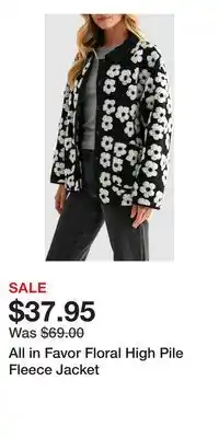Nordstrom All in Favor Floral High Pile Fleece Jacket offer