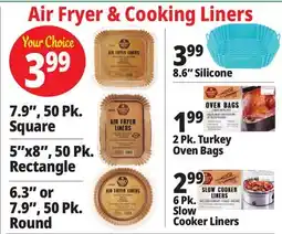Ocean State Job Lot Air Fryer & Cooking Liners offer