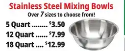 Ocean State Job Lot Stainless Steel Mixing Bowls offer