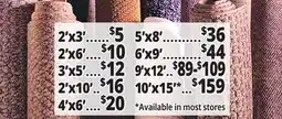 Ocean State Job Lot Bound Carpets offer