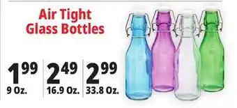 Ocean State Job Lot Air Tight Glass Bottles offer