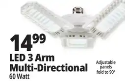 Ocean State Job Lot LED 3 Arm Multi-Directional offer