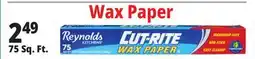 Ocean State Job Lot Reynolds Kitchens Cut-Rite Wax Paper 75 sq ft offer