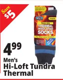 Ocean State Job Lot Tundra Outdoor Men's Thermal Insulated Socks offer