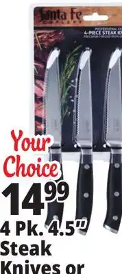 Ocean State Job Lot Santa Fe Professional Grade Steak Knife Set 4 Piece offer