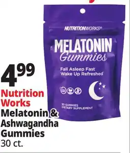 Ocean State Job Lot Nutrition Works Melatonin & Ashwagandha Gummies offer