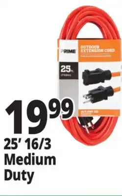 Ocean State Job Lot Prime 16/3 Medium-Duty Outdoor Extension Cord 25' offer