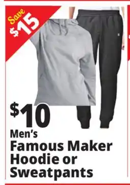 Ocean State Job Lot Men's Famous Maker Hoodie or Sweatpants offer