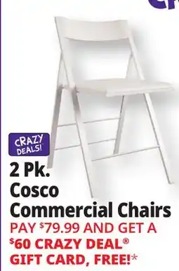 Ocean State Job Lot Cosco Vinyl Folding Chair White 2 Pack offer