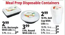 Ocean State Job Lot Meal Prep Disposable Containers offer