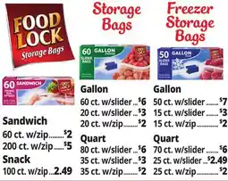 Ocean State Job Lot Food Lock Storage Bag offer