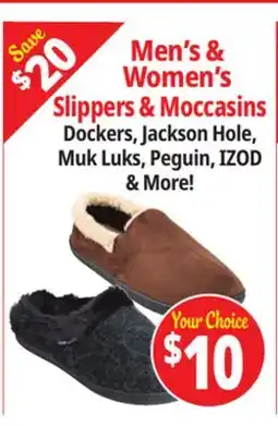 Ocean State Job Lot Men's & Women's Slippers & Moccasins offer