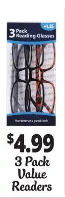 Ocean State Job Lot 3 Pack Value Readers offer