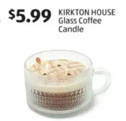 Aldi Kirkton house glass coffee candle offer