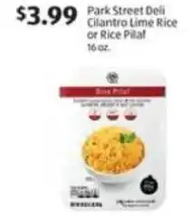 Aldi Park Street Deli Cilantro Lime Rice or Rice Pilaf offer