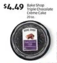 Aldi Bake Shop triple chocolate creme cake offer